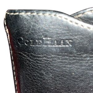 Cole Haan black leather money clip with card & cash slot